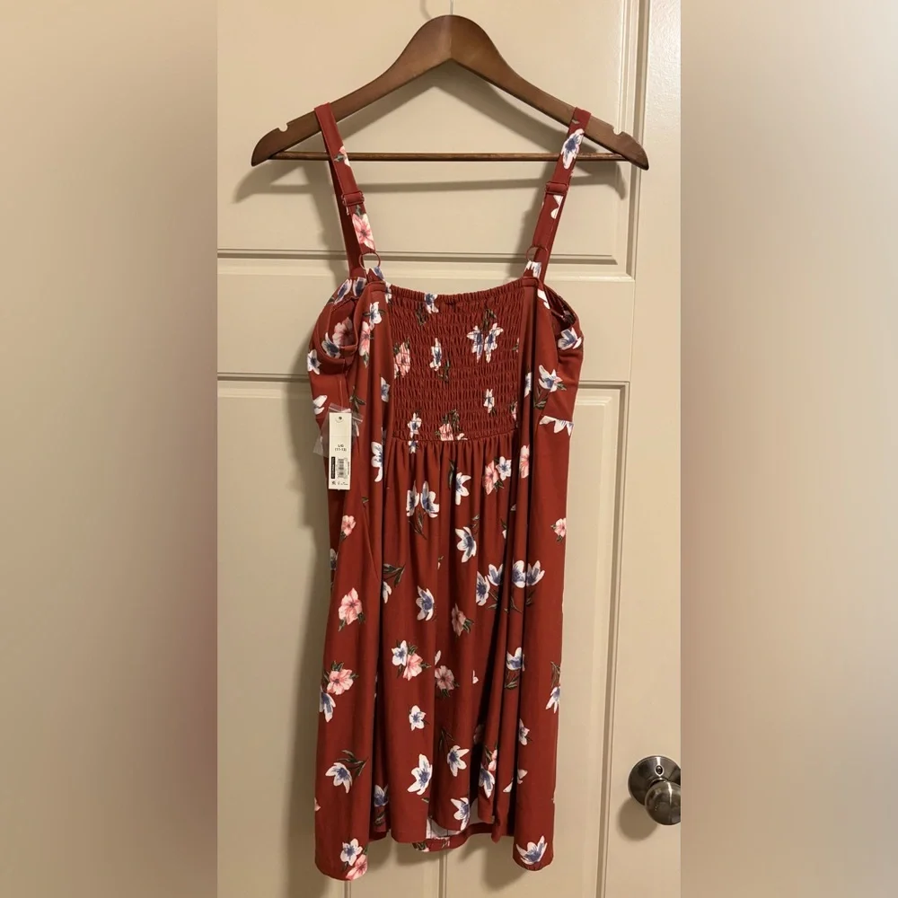 No Boundaries Orange Floral Dress